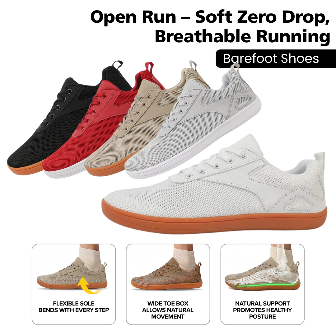 Soleved™ Barefoot Shoes – Open Run - Wide Toe Box for Natural Foot Movement