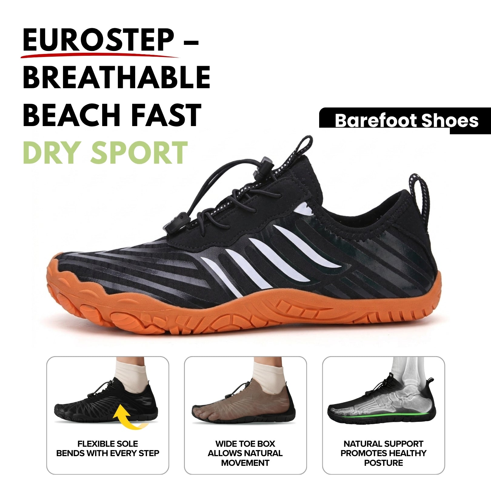 Soleved™ Barefoot Shoes – Euro Step – Breathable Beach Fast Dry Sport