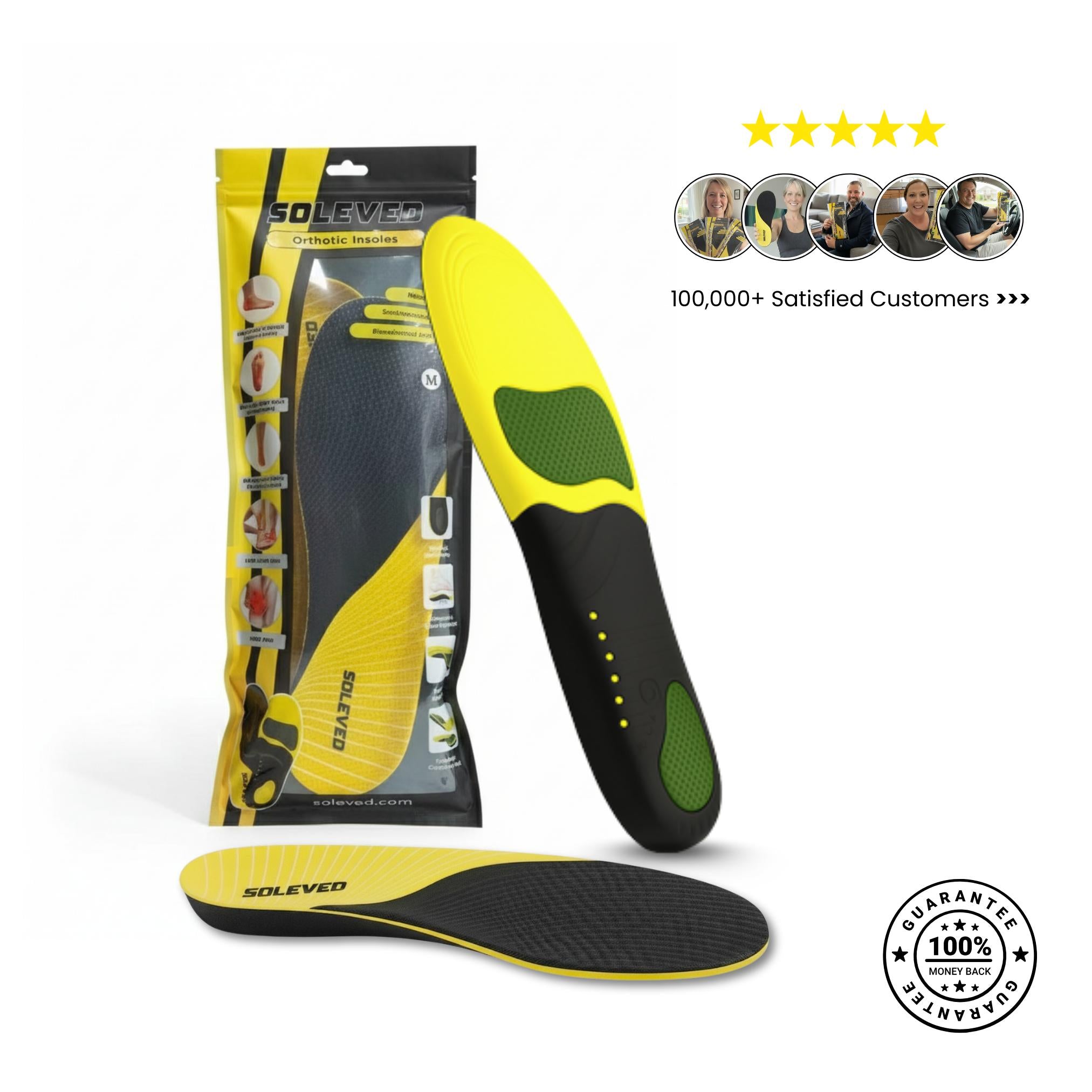 Soleved™ 2.0 Insoles: Instantly Eliminates Foot Pain, Stiffness, or Swelling